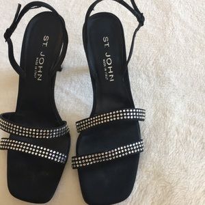 St. John black high heel shoes